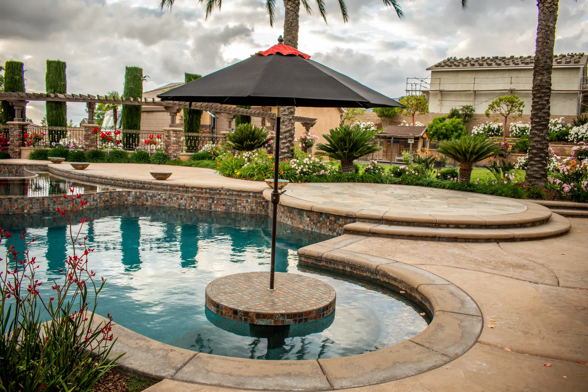 Superior Concrete Construction custom pool deck hardscape