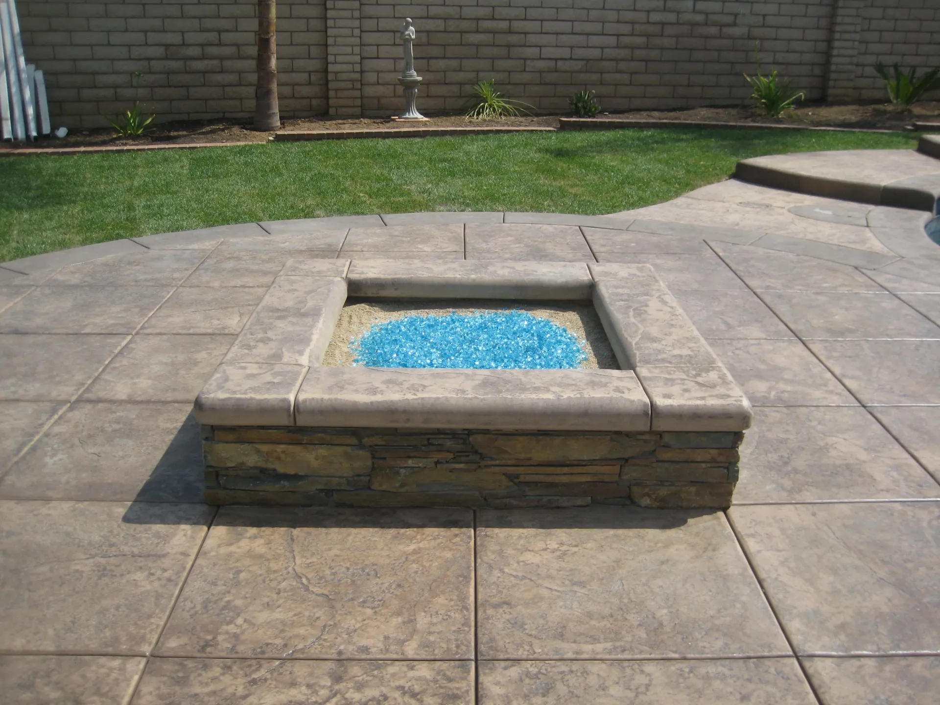 Stamped concrete patio in Riverside CA