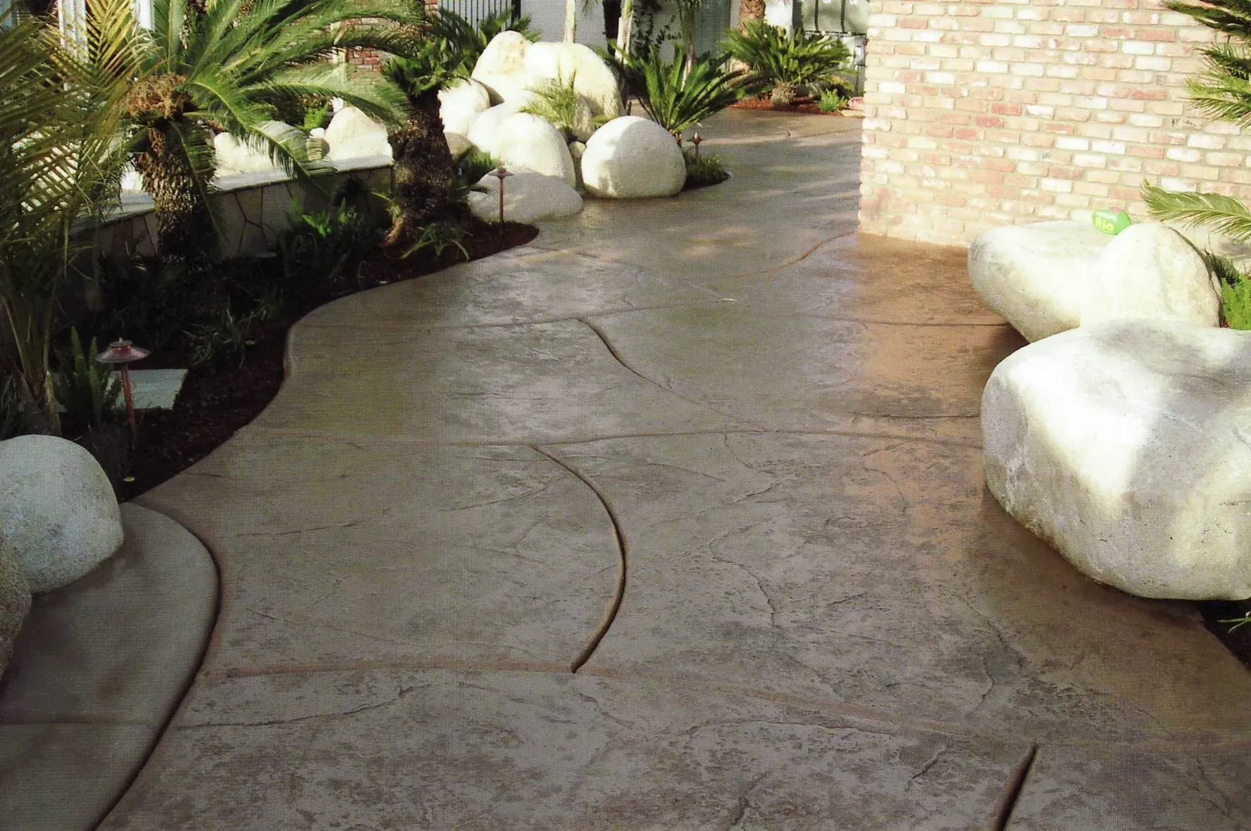 Decorative concrete patio contractor Riverside CA project