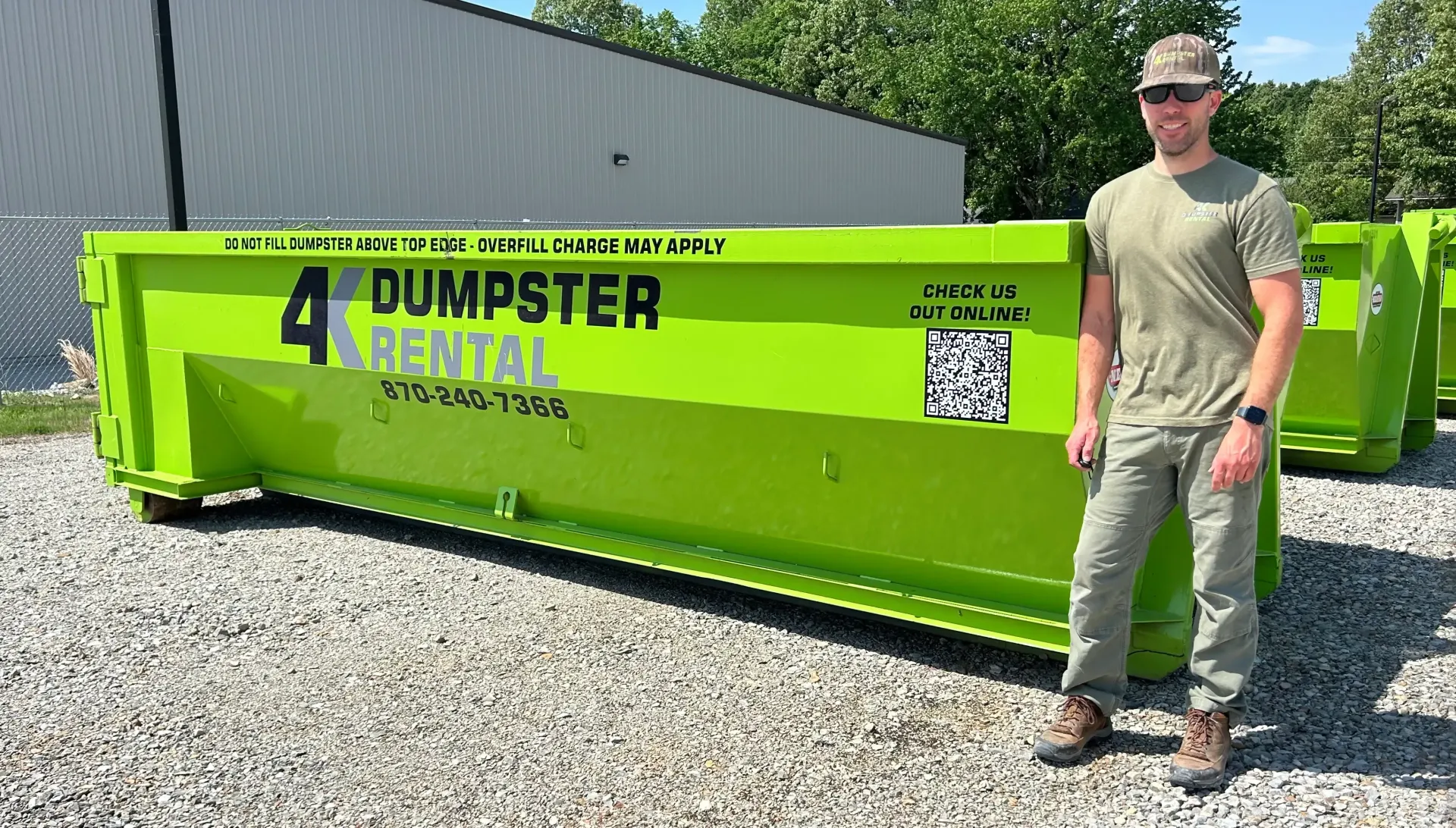 15 yard dumpster size from 4K Dumpster Rental