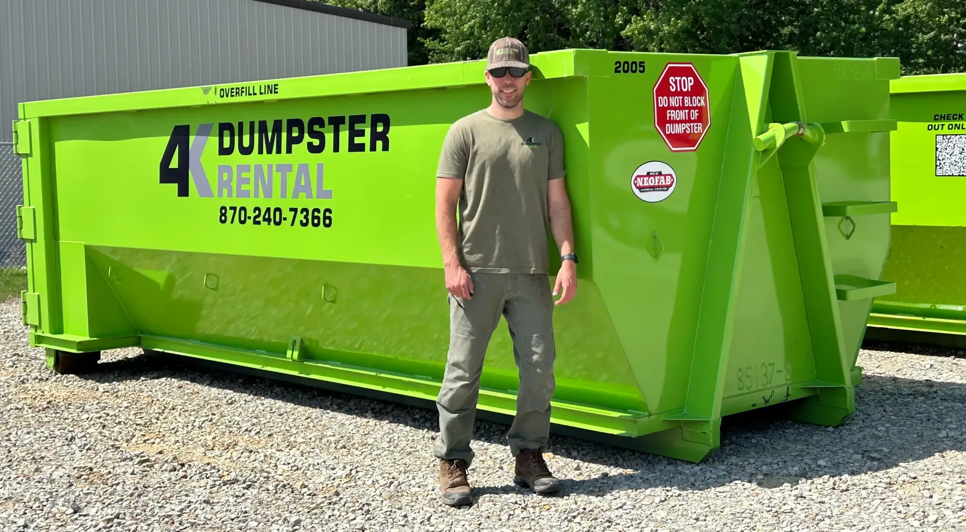 20 yard dumpster size from 4K Dumpster Rental