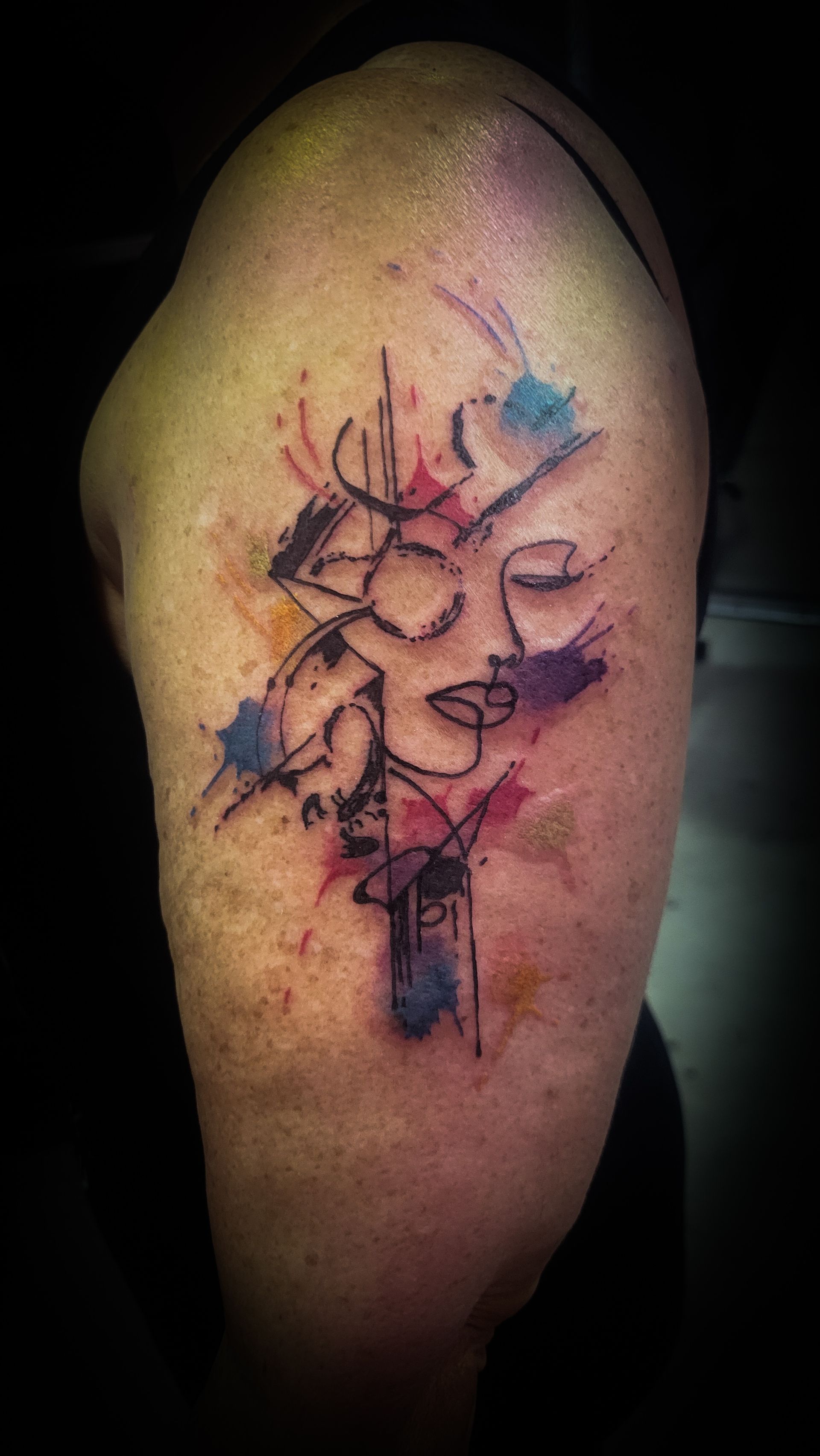 A tattoo by Richard in Fort Worth, TX at The Bearded Moon Tattoo Studio