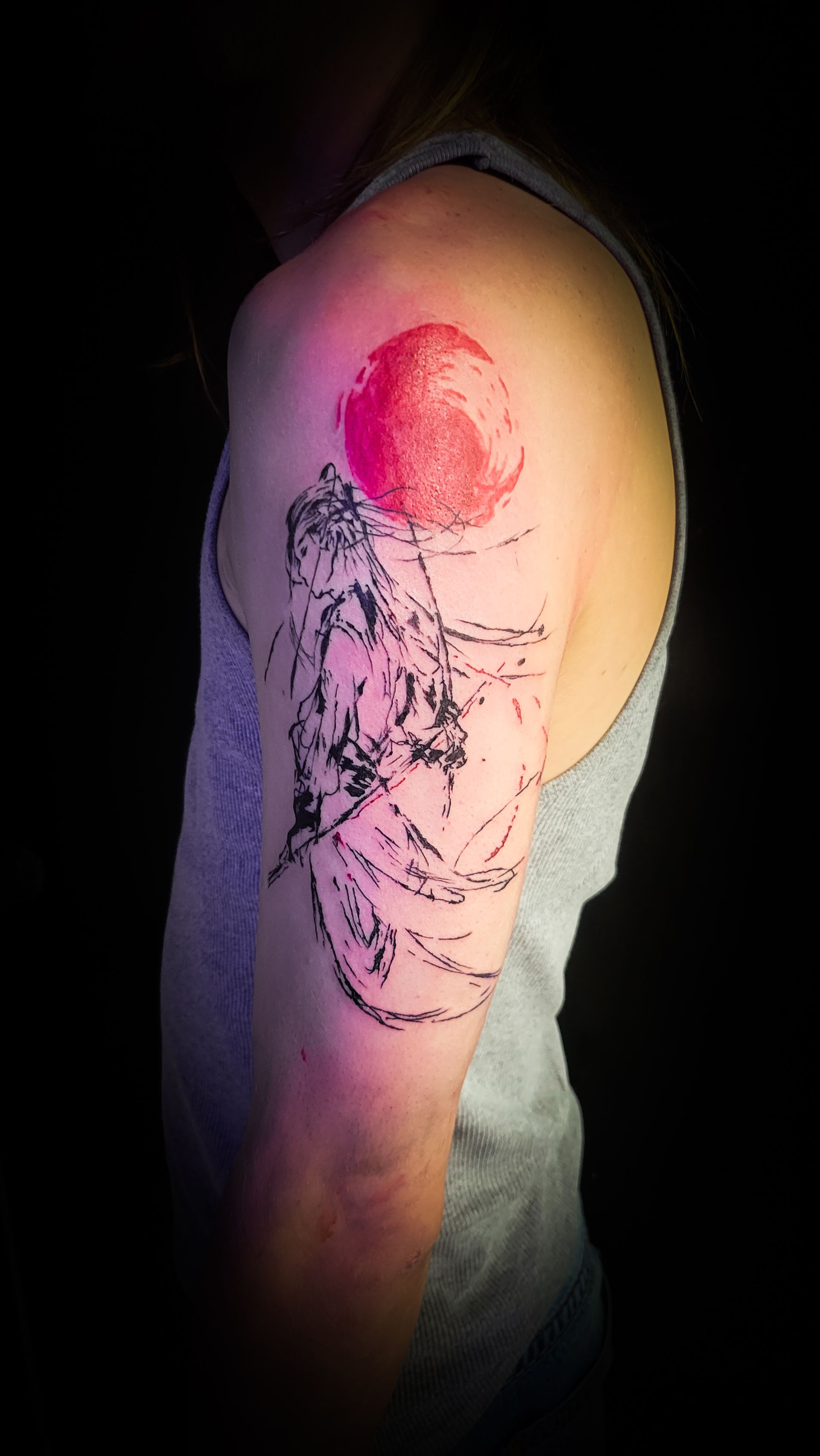 A tattoo by Richard in Fort Worth, TX at The Bearded Moon Tattoo Studio
