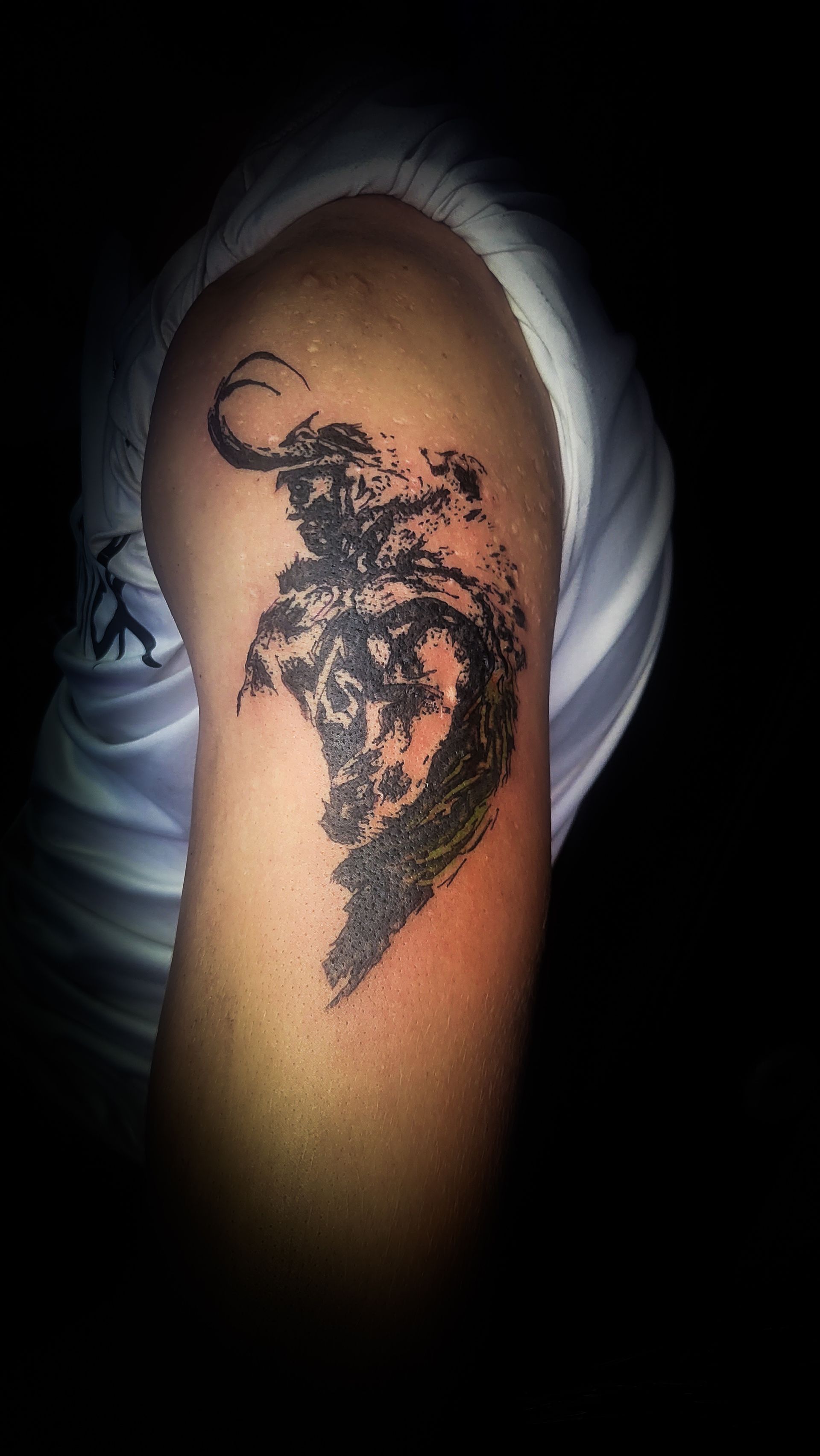 A tattoo by Richard in Fort Worth, TX at The Bearded Moon Tattoo Studio