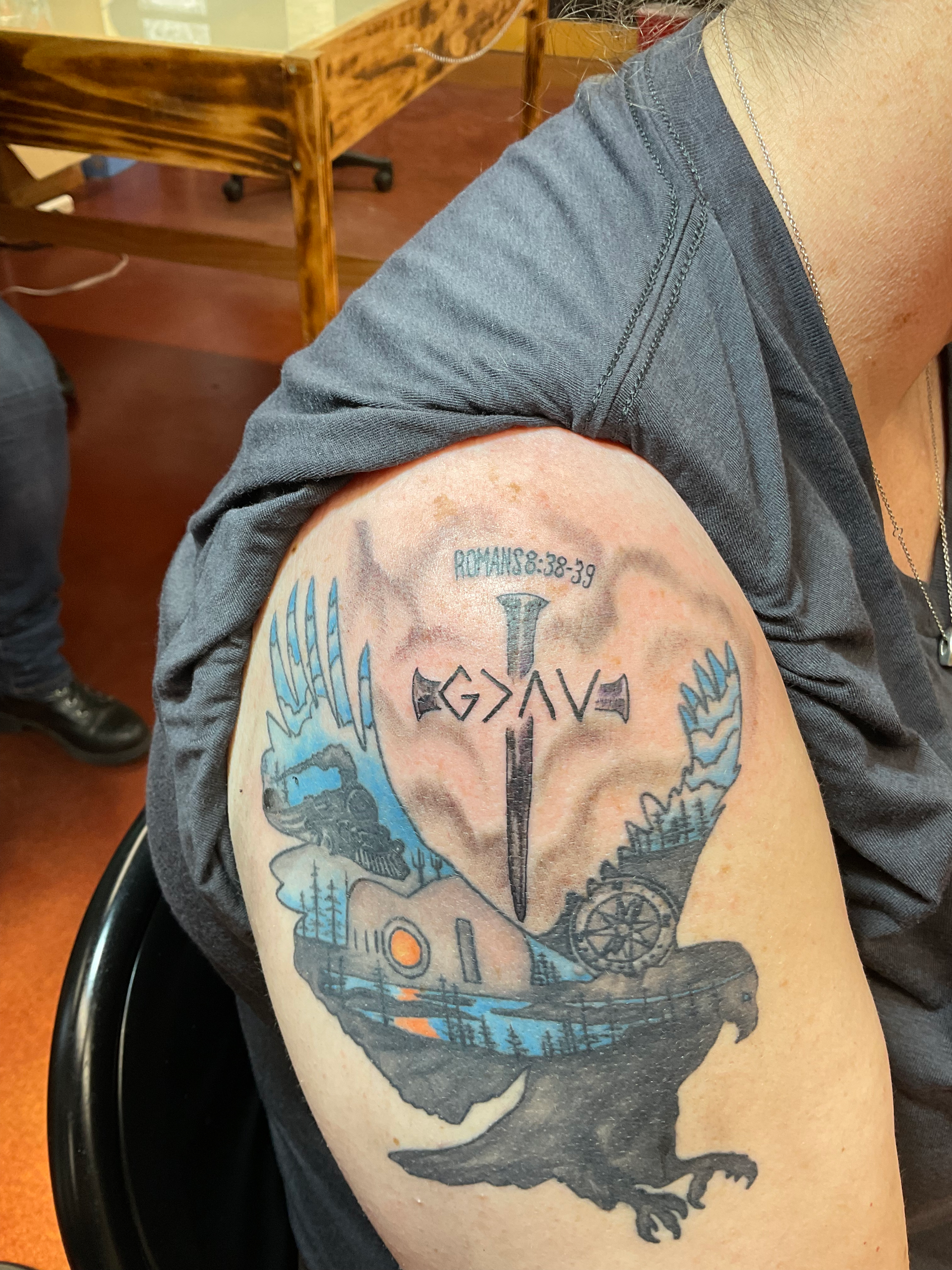 A tattoo by Brandon in Fort Worth, TX at The Bearded Moon Tattoo Studio