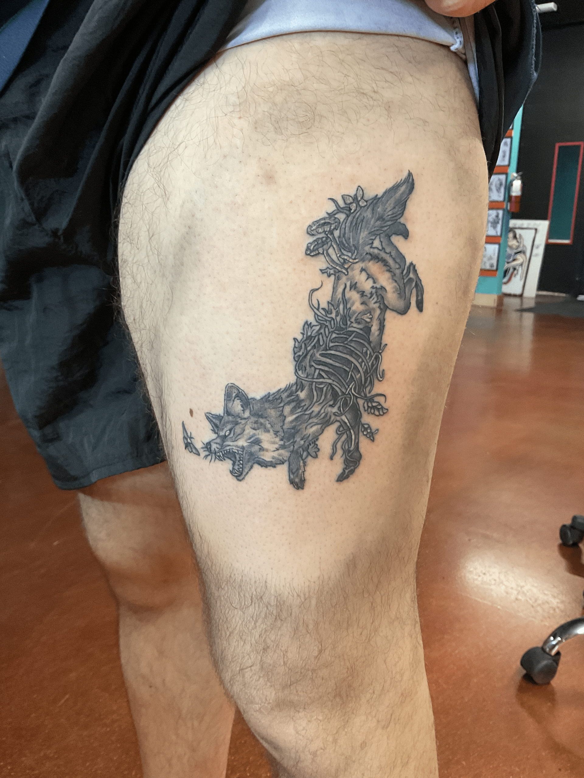A tattoo by Brandon in Fort Worth, TX at The Bearded Moon Tattoo Studio