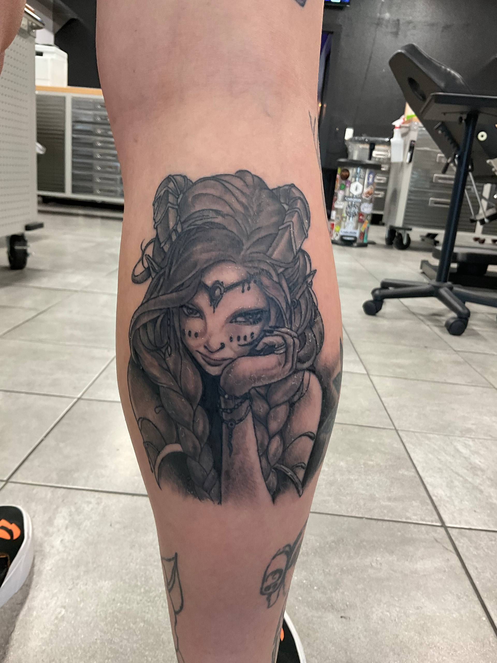 A tattoo by Brandon in Fort Worth, TX at The Bearded Moon Tattoo Studio