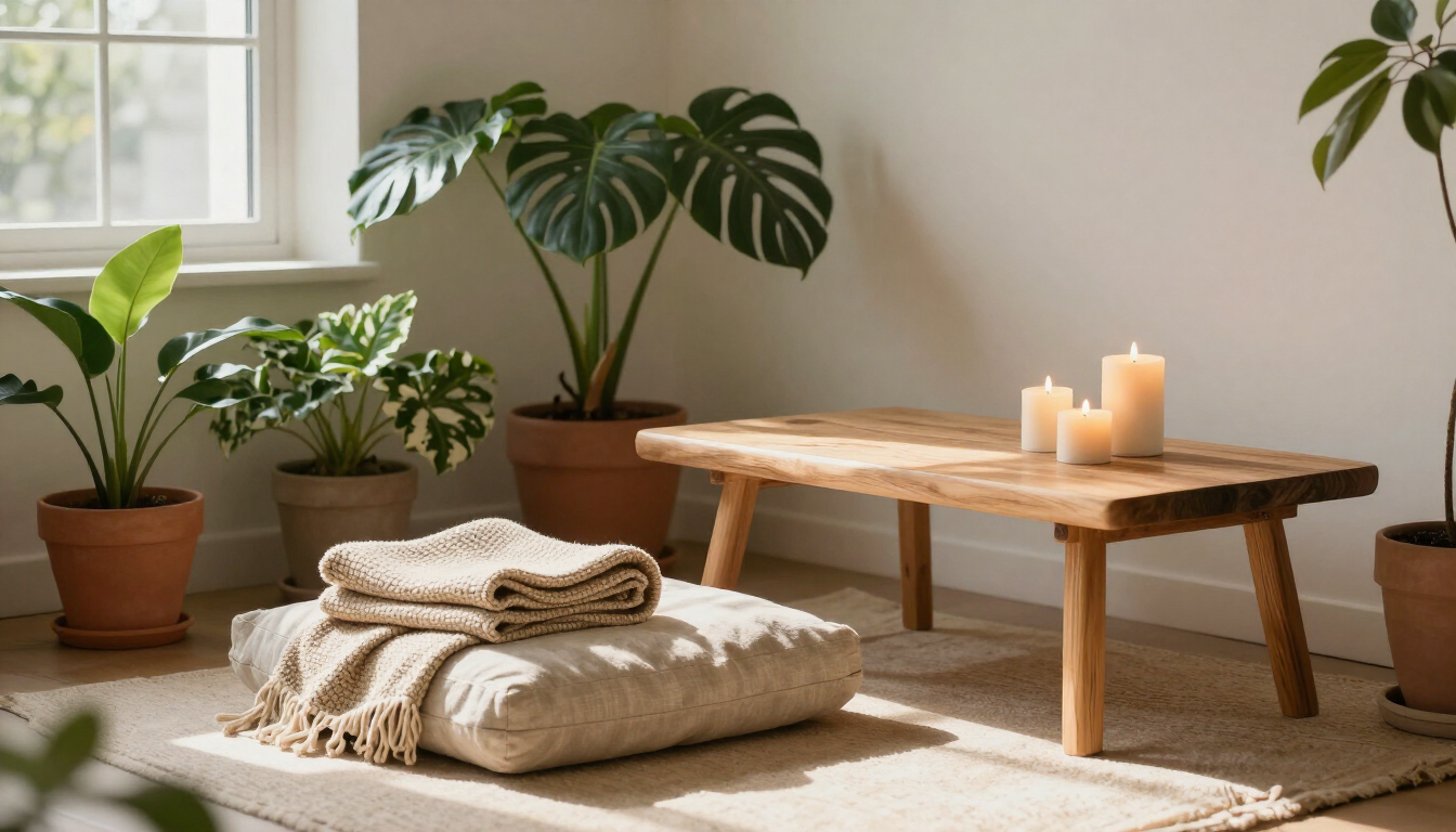 Espacio acogedor para meditación y reflexión personal