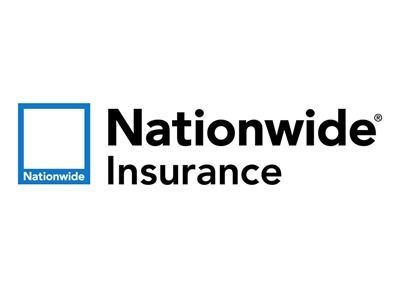 The Nationwide Insurance logo featuring a blue square frame and the company name in black text.