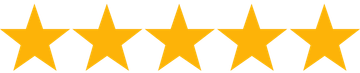Five gold stars on a white background