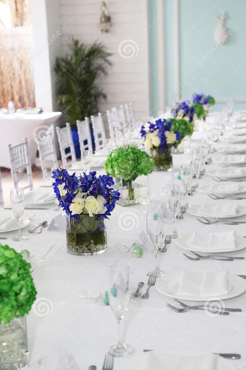 The wedding breakfast table  laid out ready