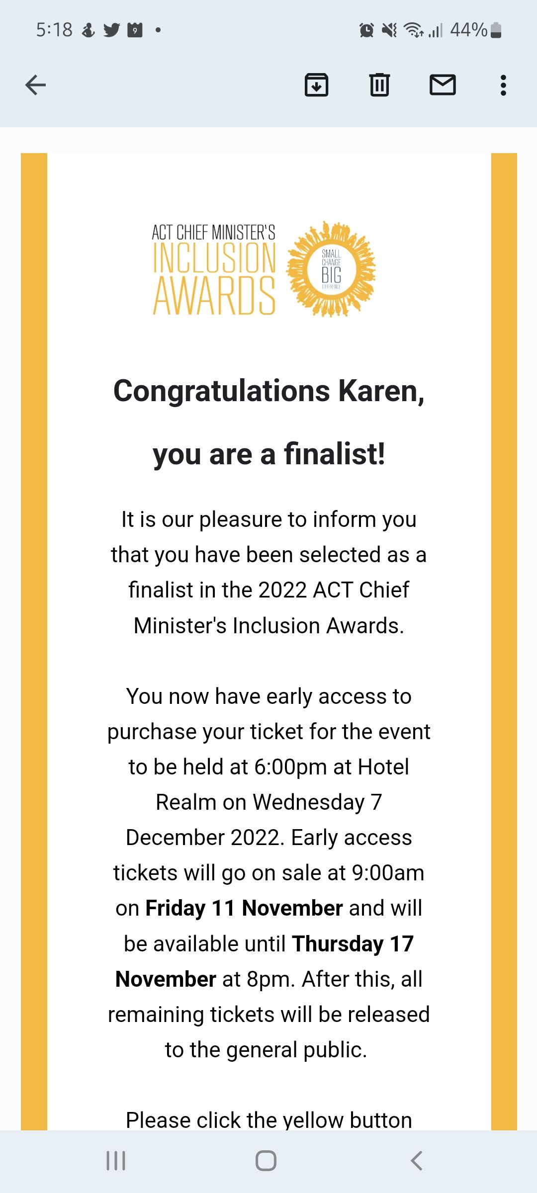 Image description: Screen captures of an email and website with the announcement.