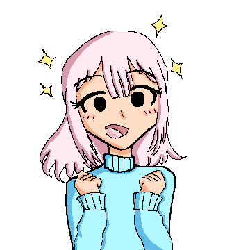 Illustration of someone looking excited 