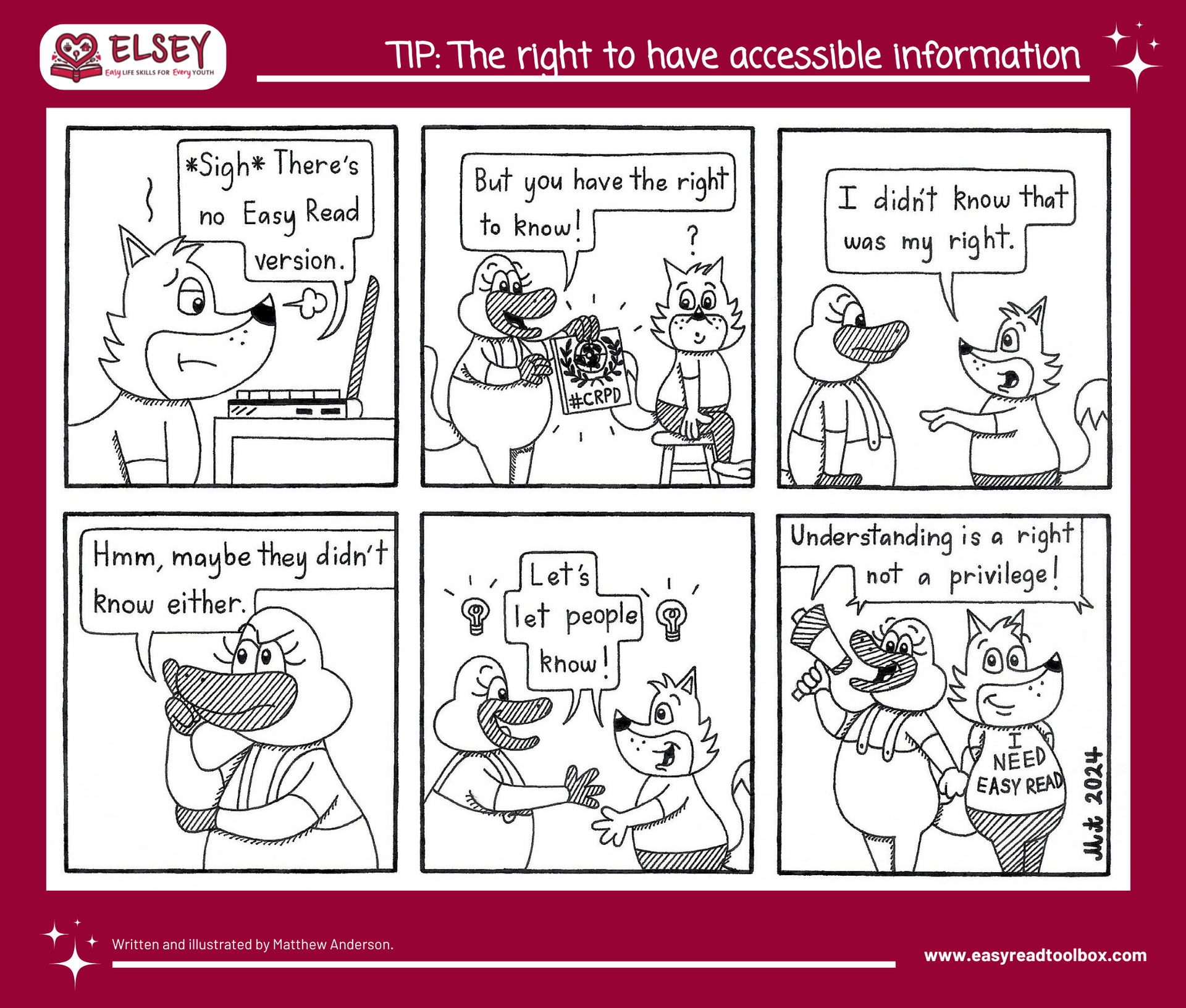 Right to Easy Read comic