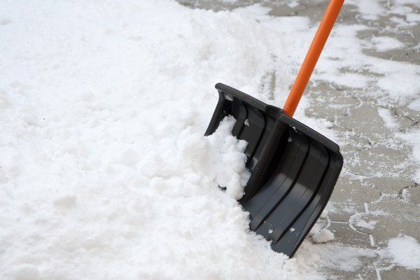 Shovel in the snow