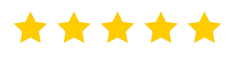 Five gold stars in a row.