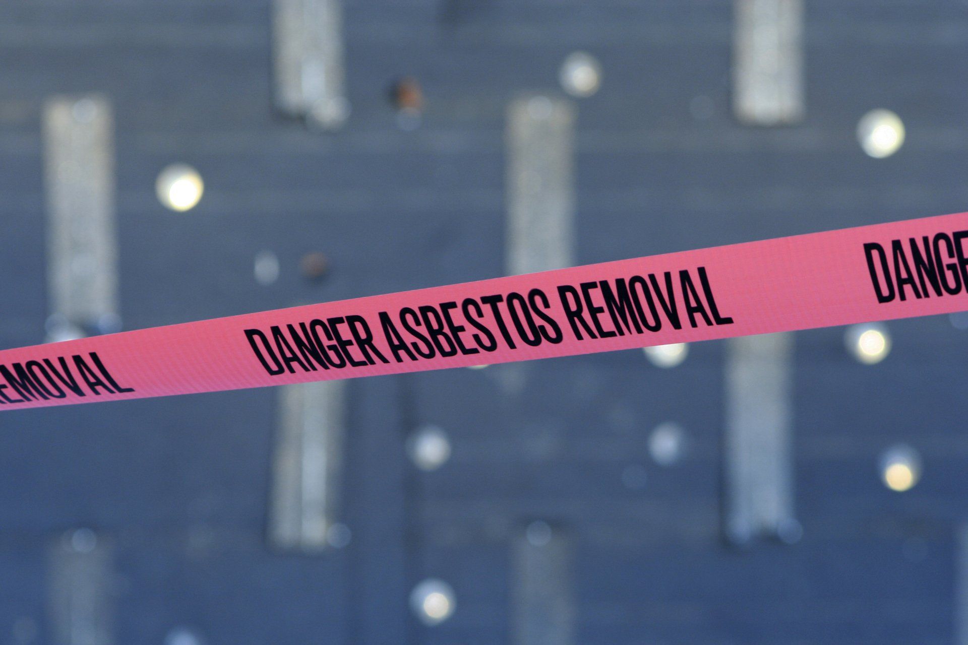 asbestos removal danger sign in Charleston, SC