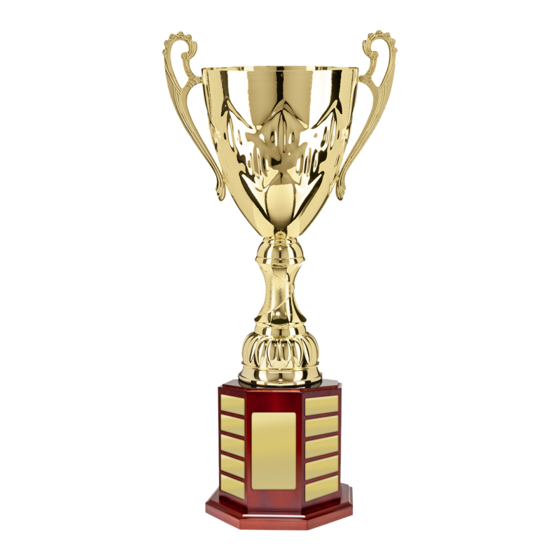 Various awards and desk accessories, including a silver tray, clock, and engraved plaques — NQ Plaques & Trophies In Mount Isa, QLD