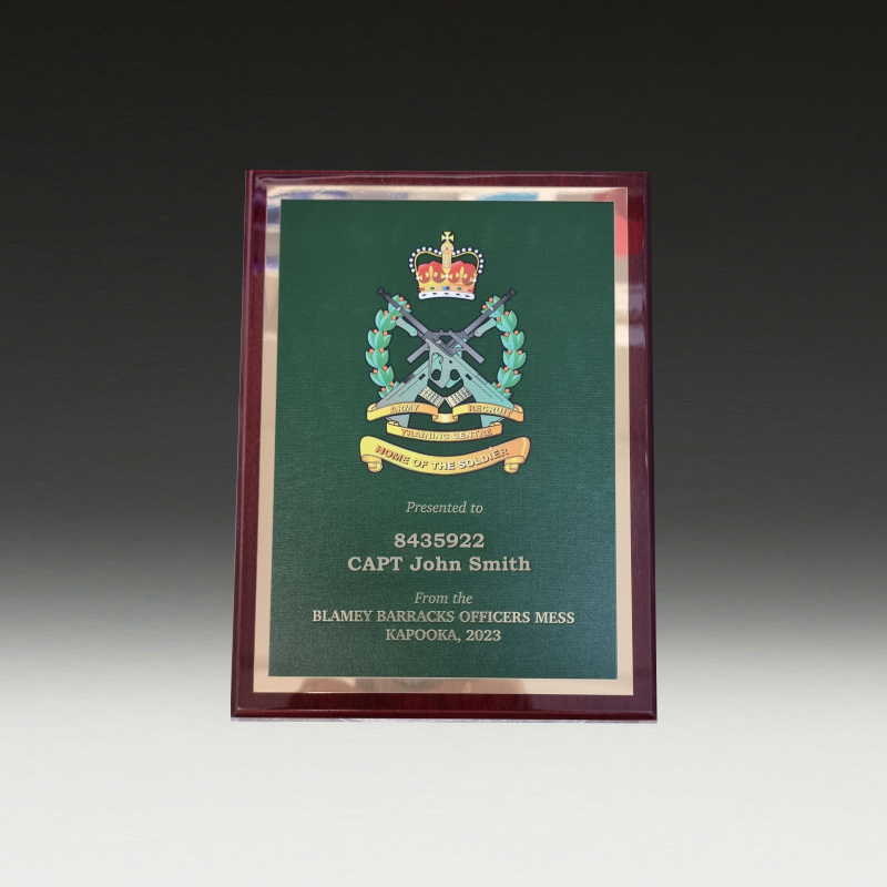 military plaque