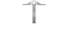 Gray zipper icon centered on a white background, partially unzipped at the top