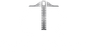 Gray zipper icon centered on a white background, partially unzipped at the top