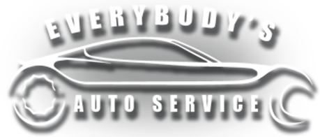 Everybodys Auto Service logo drawing of a car and a wrench