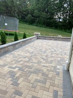 Modern Front Yard with Retaining Walls — Harvard, IL — Power Tree & Landscaping