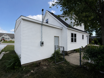 Freshly painted house exterior