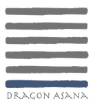Six gray horizontal bars and one blue bar above the text “DRAGON ASANA”