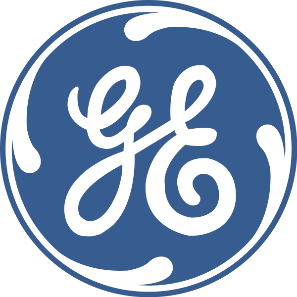 GE logo: White script 