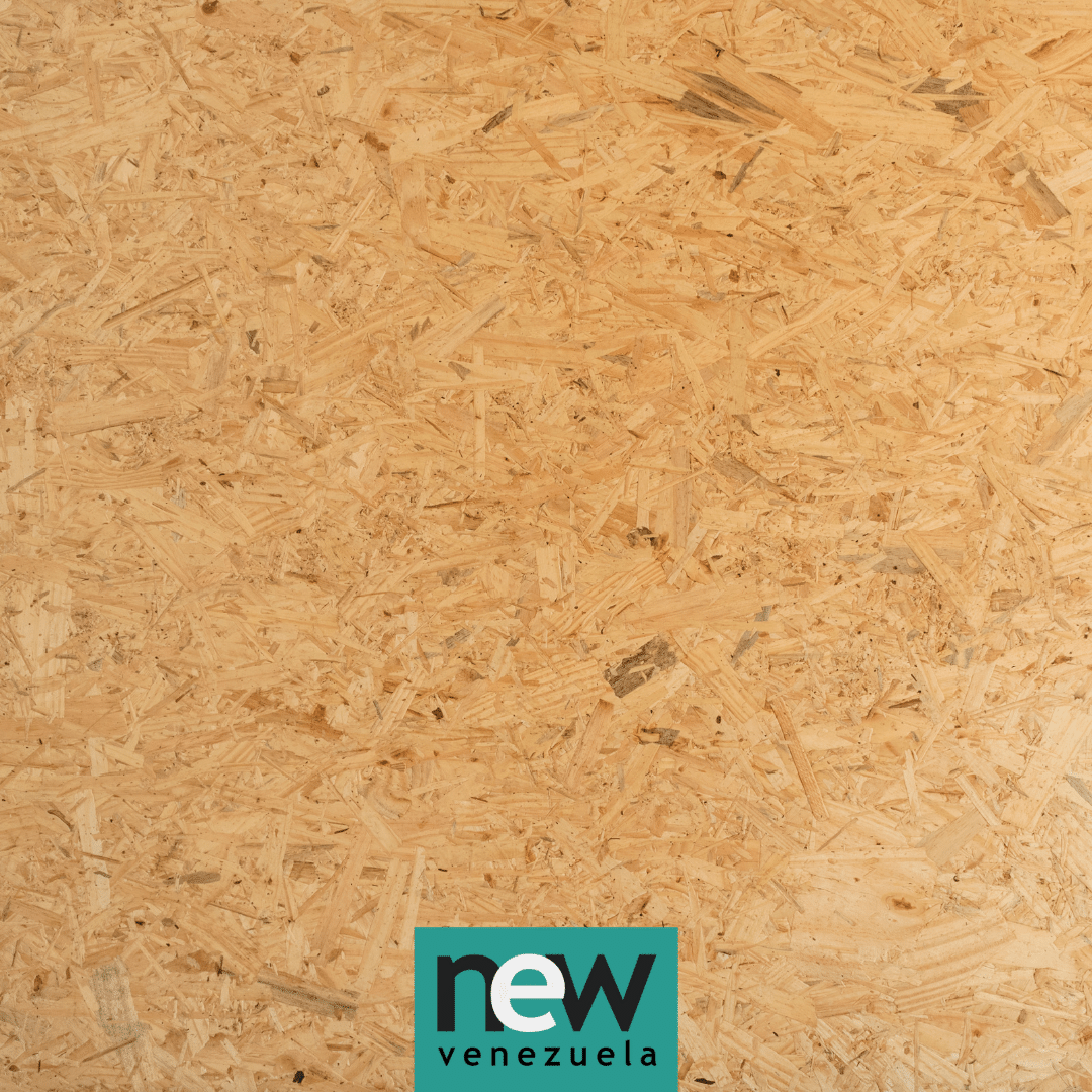 Un primer plano de un trozo de madera contrachapada que dice Nueva Venezuela.