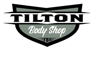 A logo for a body shop called tilton body shop