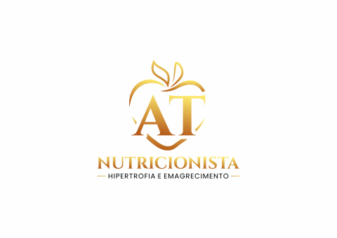 Golden logo: Apple shape with 