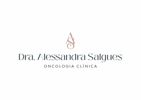 Logotipo da Dra. Alessandra Salgues, Oncologia Clínica, com iniciais estilizadas 