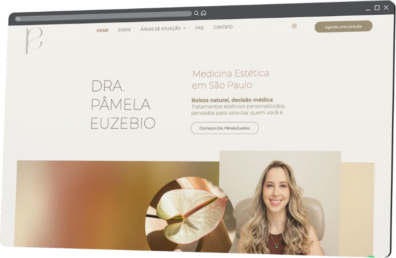 Site desenvolvido pela Future Marketing para Dra. Pâmela Euzebio