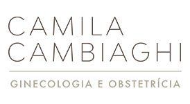 Um logotipo para camila cambiaghi, ginecologista e obstetra.