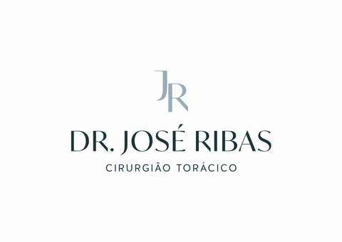 Logotipo: Dr. José Ribas, Cirurgião Torácico; iniciais 