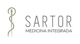 O logótipo da sartor medicina integrada tem um símbolo médico.