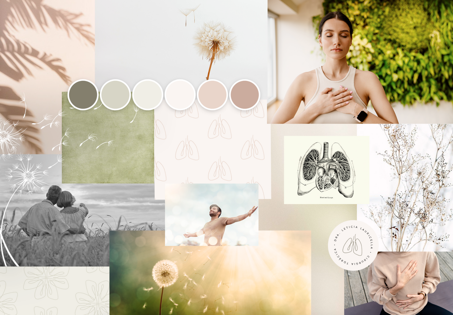 Moodboard Identidade Visual Dra. Alice Maganin Ginecologista e Obstetra