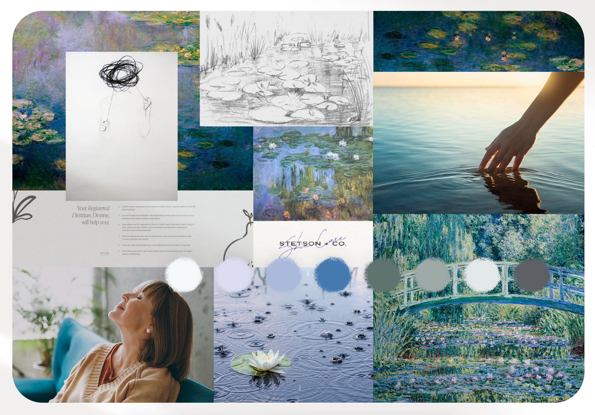 Moodboard Identidade Visual Dra. Alice Maganin Ginecologista e Obstetra