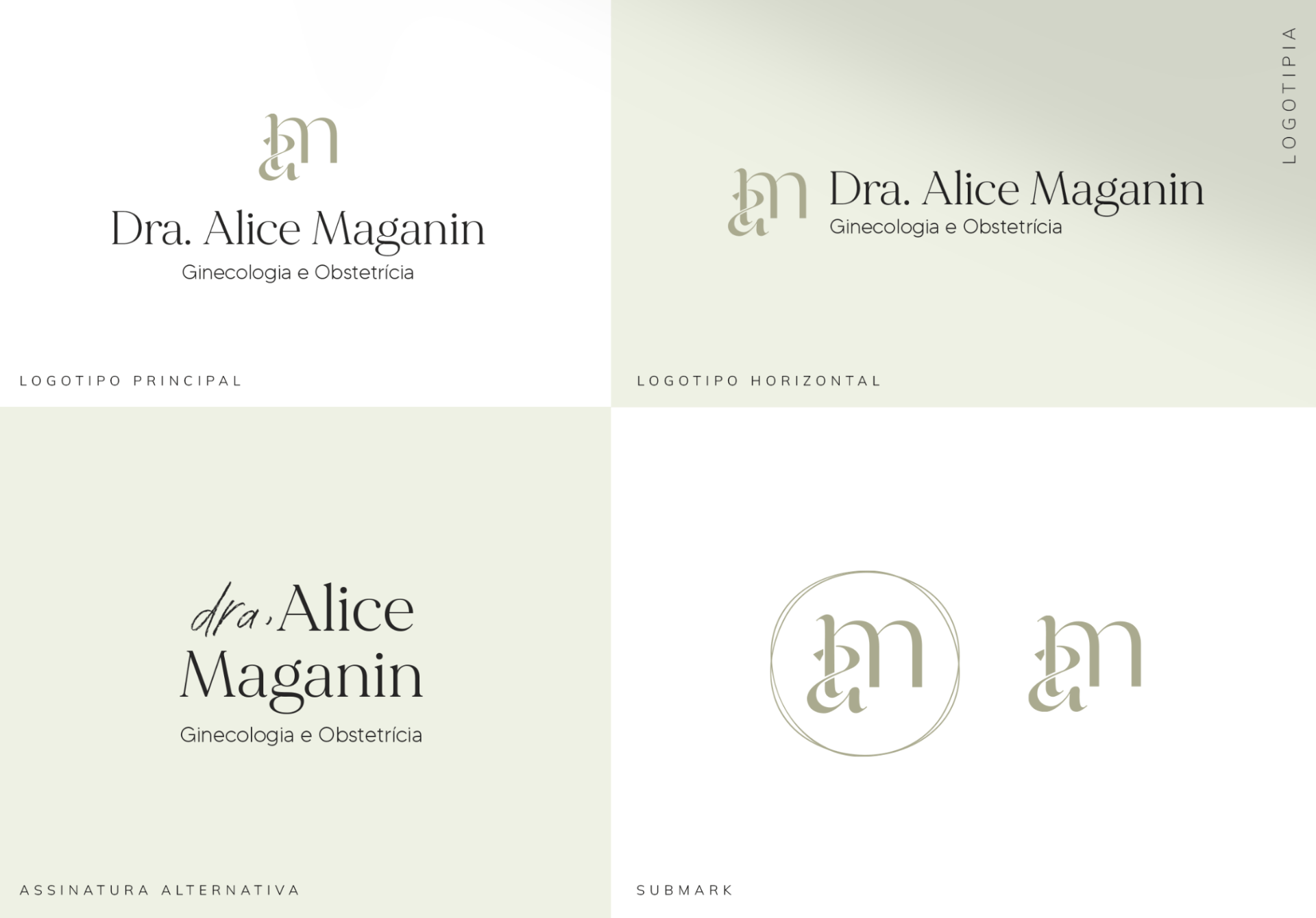 Logotipia Identidade Visual Dra. Alice Maganin Ginecologista e Obstetra