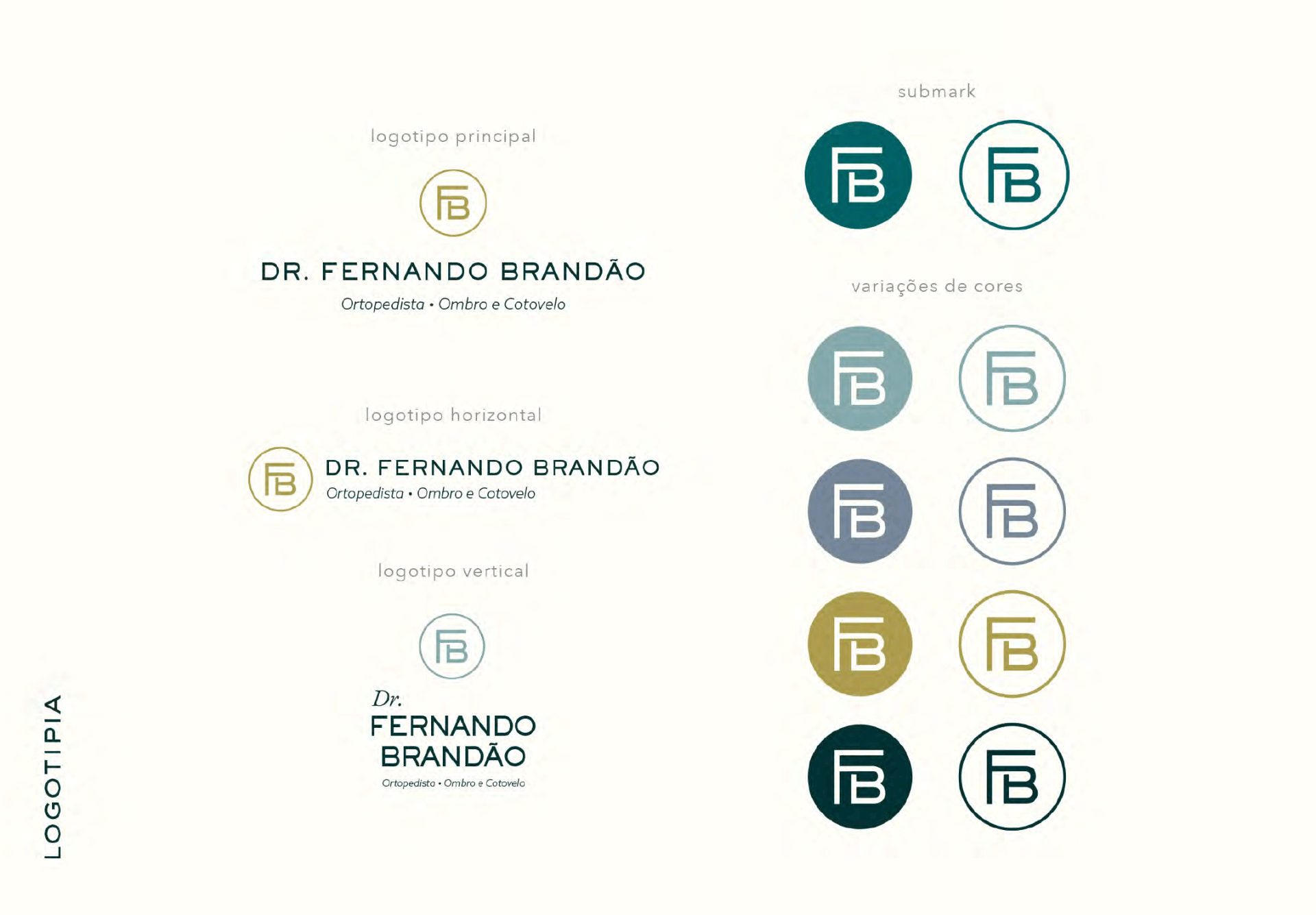 A set of logos for dr. fernando brandao