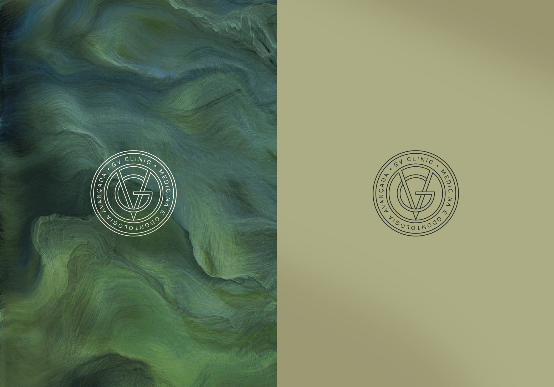 Uma imagem de um círculo sobre um fundo verde e uma imagem de um círculo sobre um fundo branco.