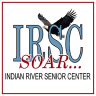 IRSC SOAR logo with red text and black eagle graphic; Indian River State College center logo underneath