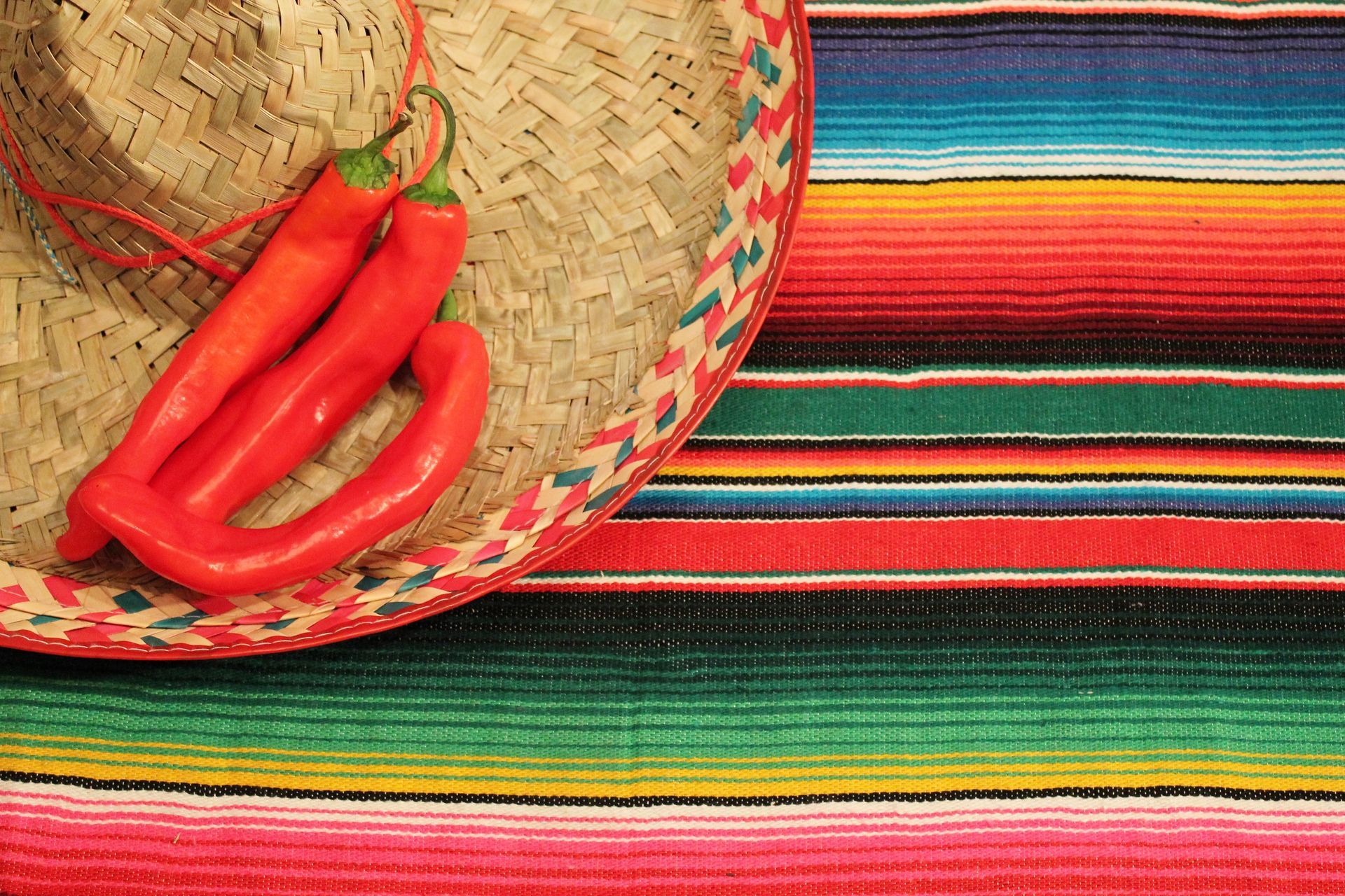 Sombrero and Mexican Blanket