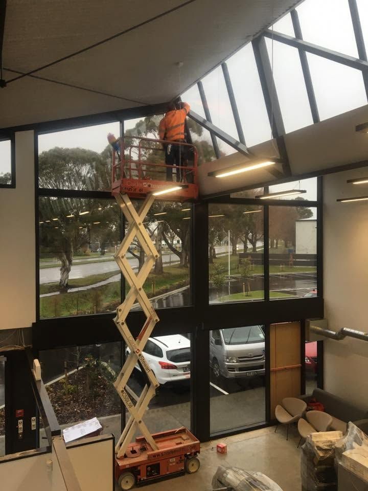 Profclean team member carrying out high-access project cleaning