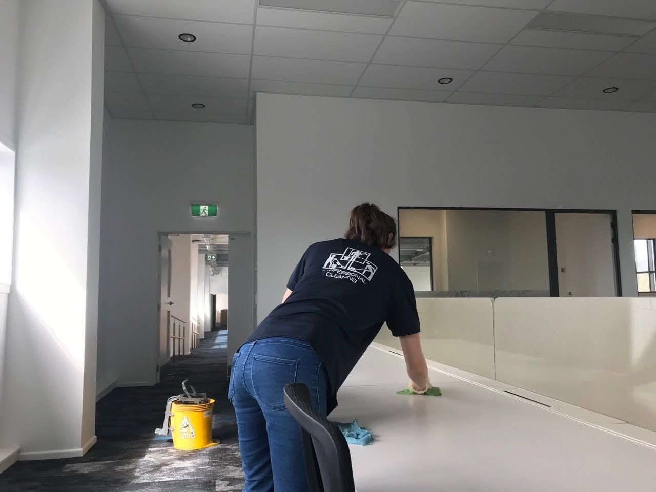 Profclean cleaning a Christchurch office