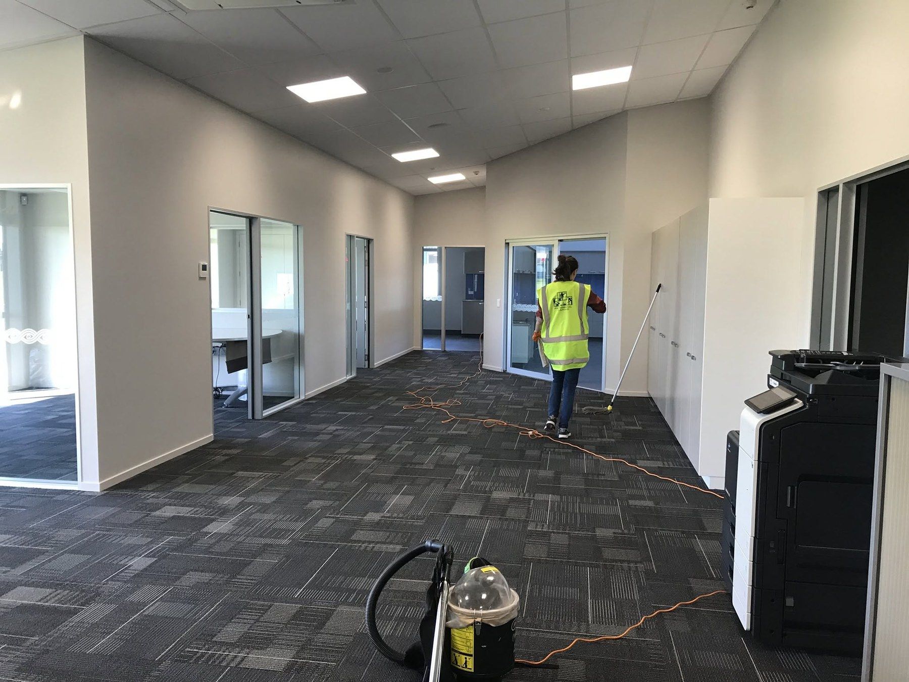 Commercial cleaning in a Christchurch workplace