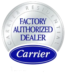 a carrier residential factory authorized dealer seal