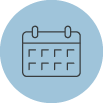 Blue calendar icon